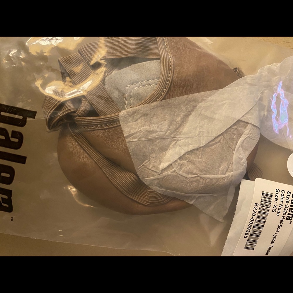 Balera Nude Half Sole Lyrical Dance Shoes Size XS
